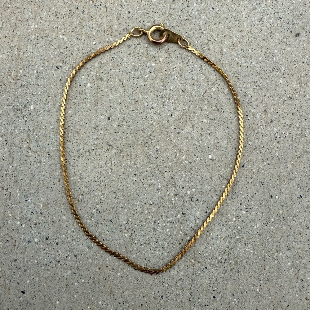 Bundle 3 for 50% off 1970s Deadstock Gold Tone Snake Chain Bracelet